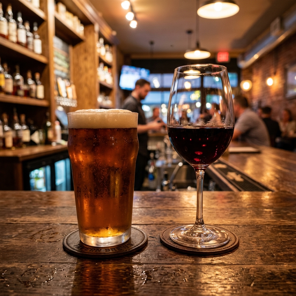 Dine-in Beer and Wine Selection